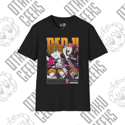 Anime Character Collage T-Shirt — Retro Neon Manga Panel Tee