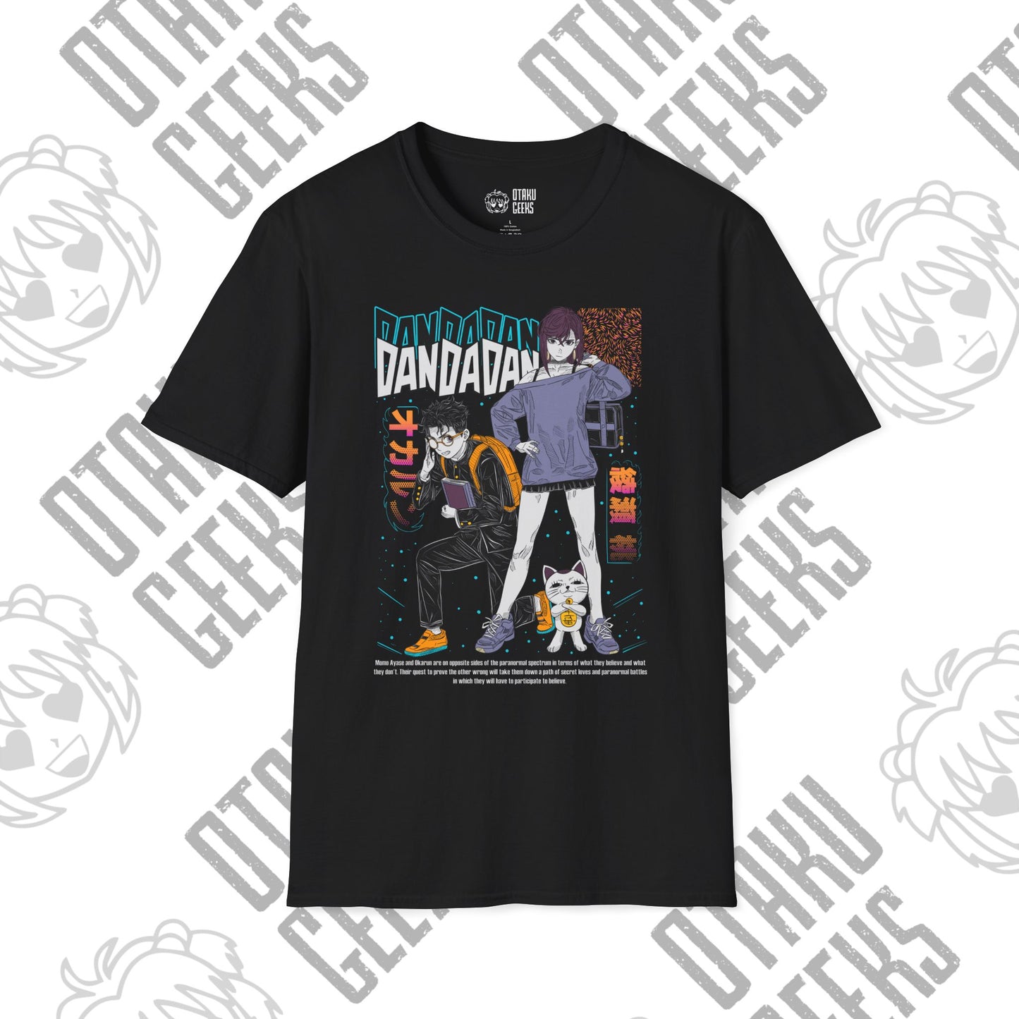 Dandadan Anime Graphic T-Shirt — Retro Neon Character Art