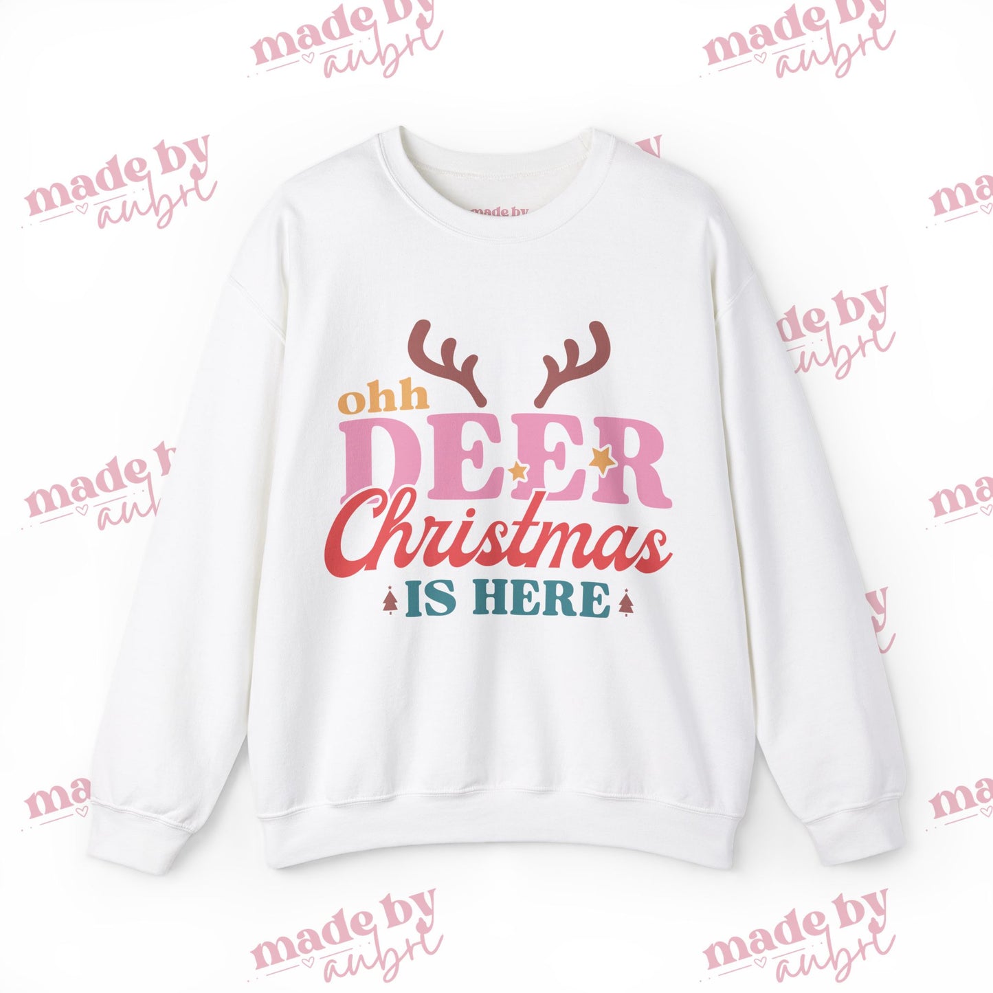 Ohh Deer Christmas Crewneck Sweatshirt for Holiday Cheer