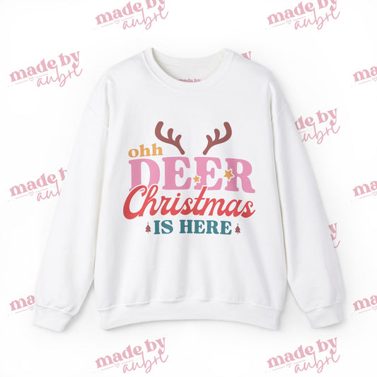 Ohh Deer Christmas Crewneck Sweatshirt for Holiday Cheer