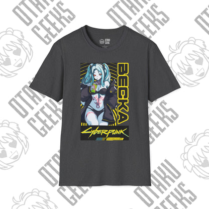 Cyberpunk Girl Tee — "Becka" Anime Sci‑Fi Graphic T-Shirt