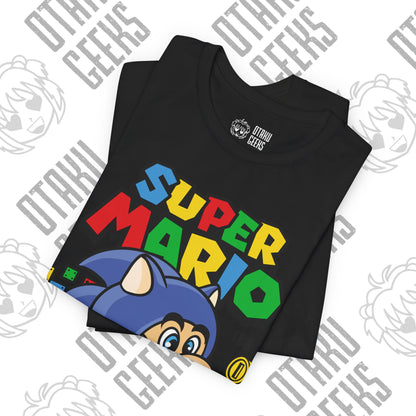 Mario as Sonic Unisex Jersey Short Sleeve Tee