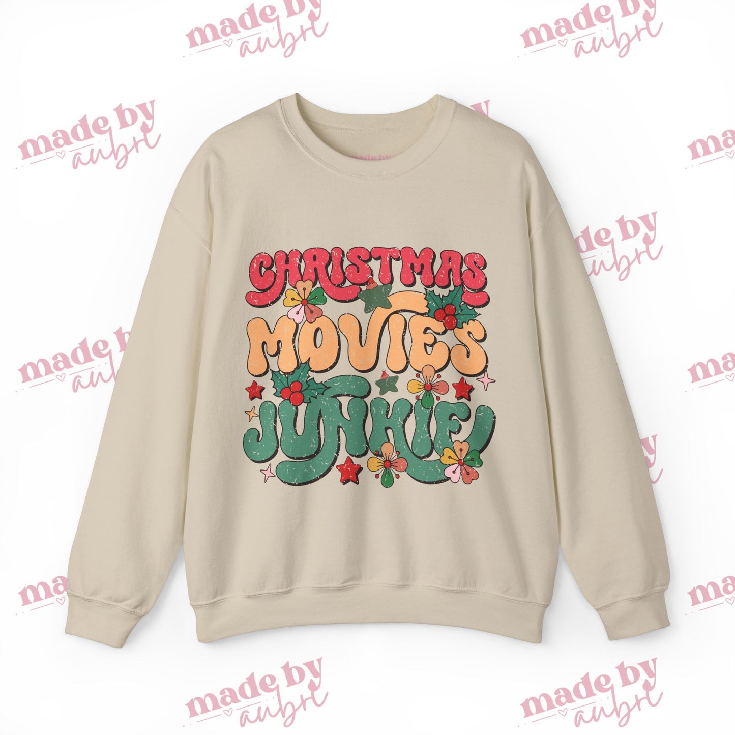 Christmas Movies Junkie Crewneck Sweatshirt