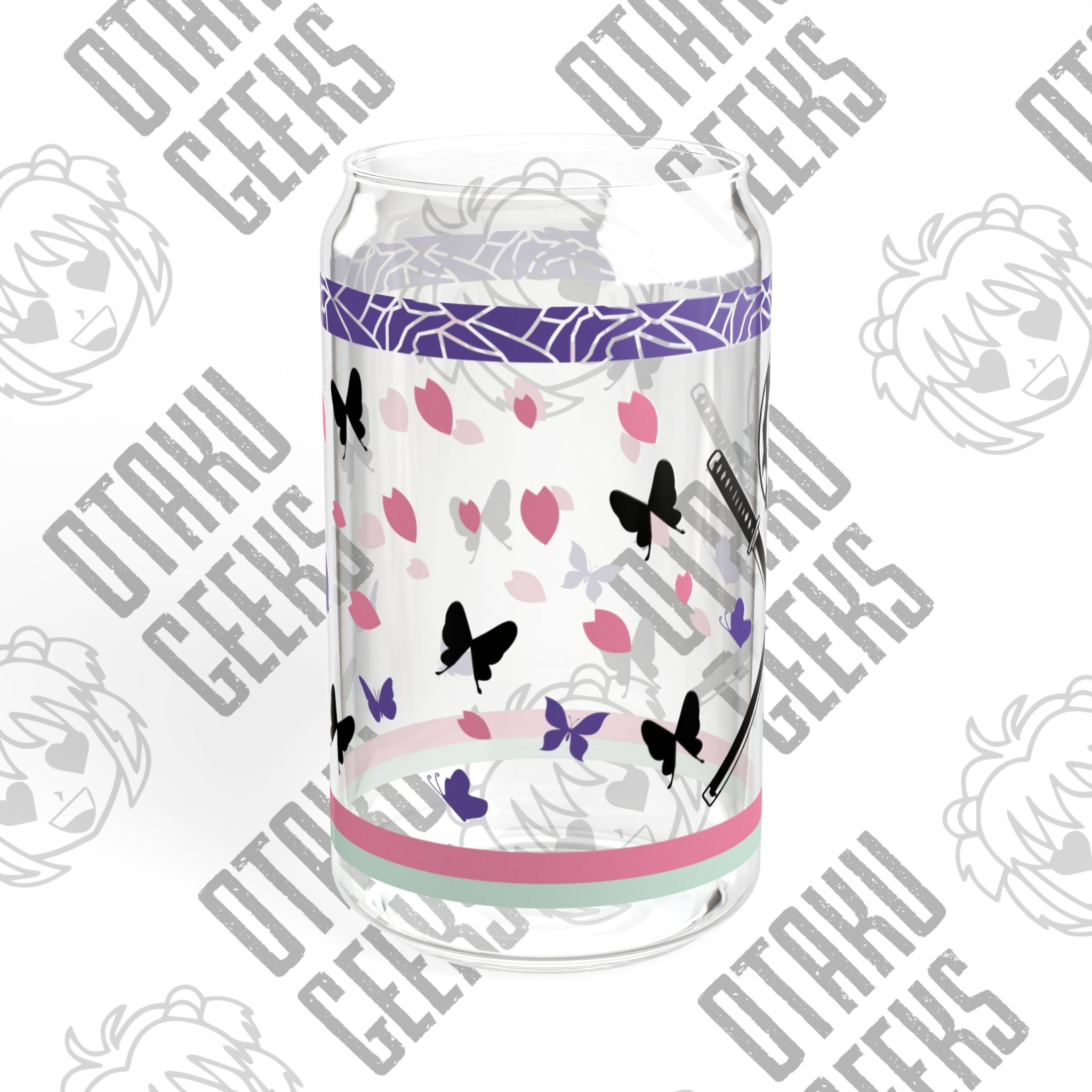 Shinobu Kocho Sipper Glass with Cute Butterfly Design