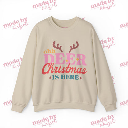 Ohh Deer Christmas Crewneck Sweatshirt for Holiday Cheer