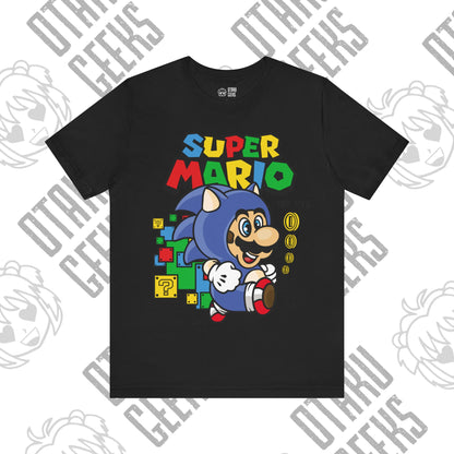 Mario as Sonic Unisex Jersey Short Sleeve Tee