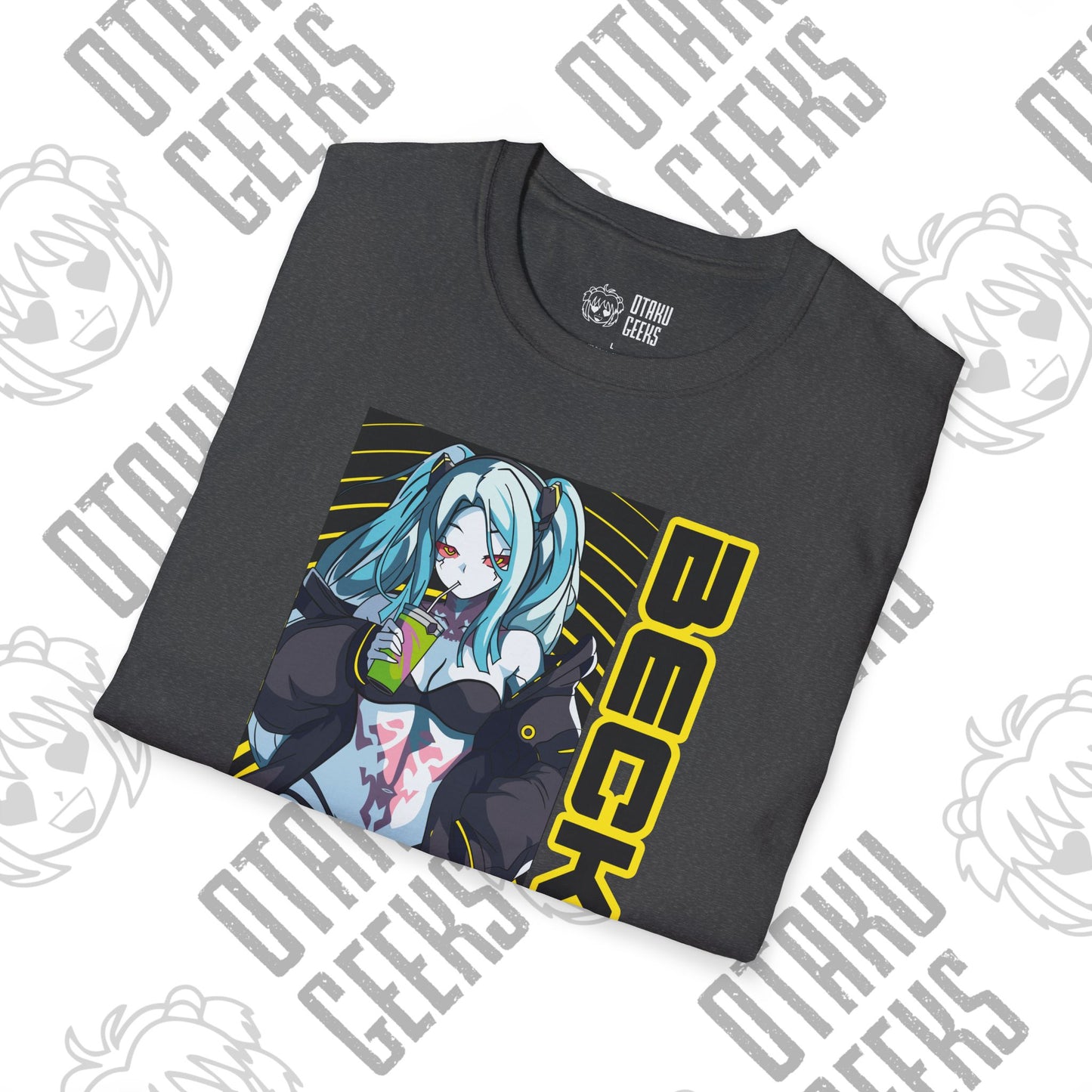 Cyberpunk Girl Tee — "Becka" Anime Sci‑Fi Graphic T-Shirt