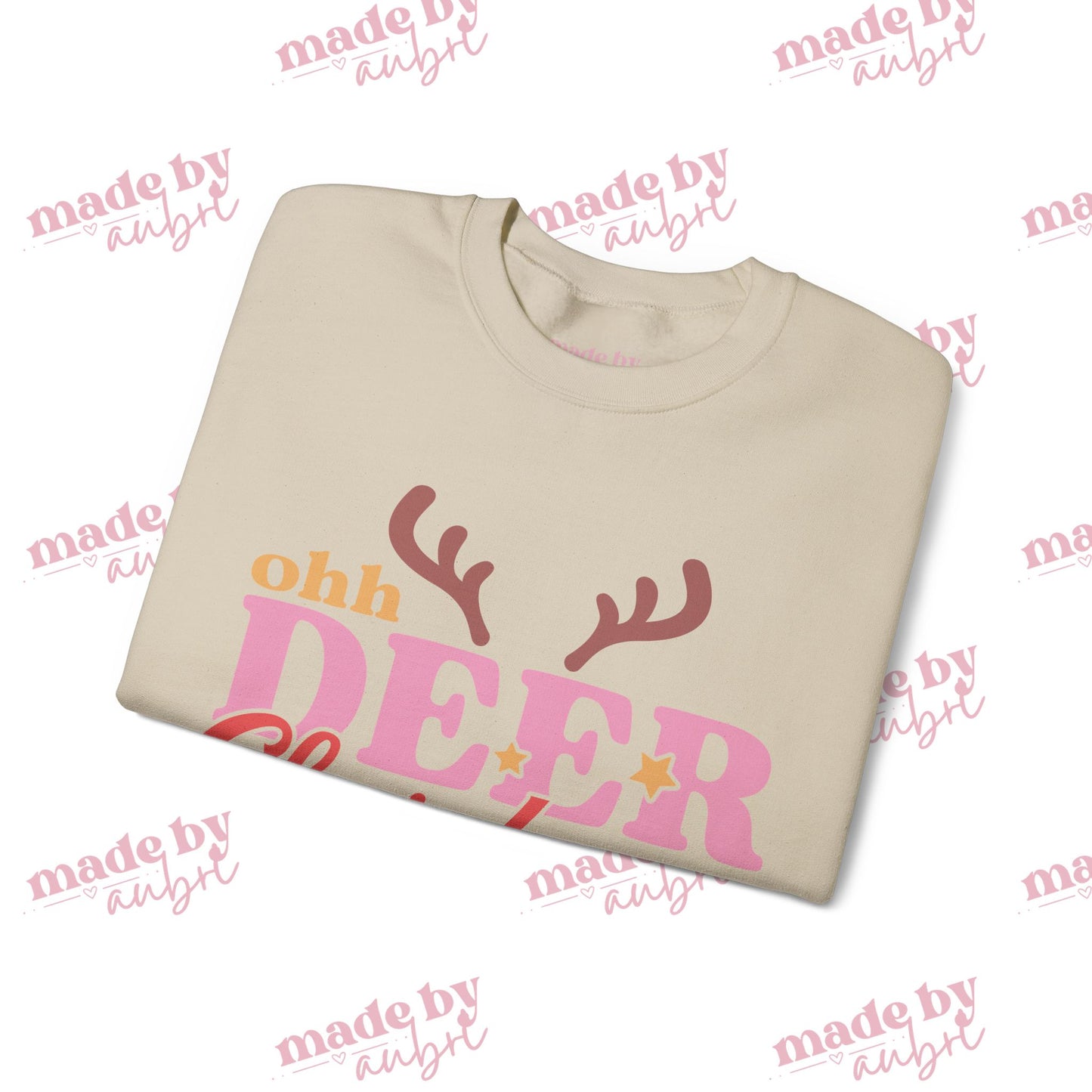 Ohh Deer Christmas Crewneck Sweatshirt for Holiday Cheer