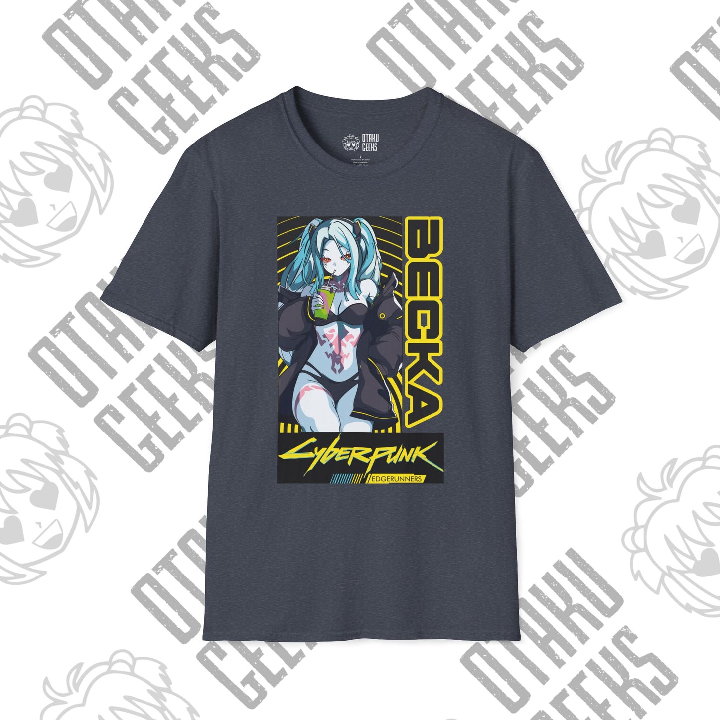 Cyberpunk Girl Tee — "Becka" Anime Sci‑Fi Graphic T-Shirt