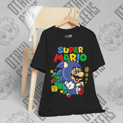 Mario as Sonic Unisex Jersey Short Sleeve Tee