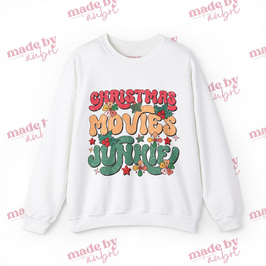 Christmas Movies Junkie Crewneck Sweatshirt