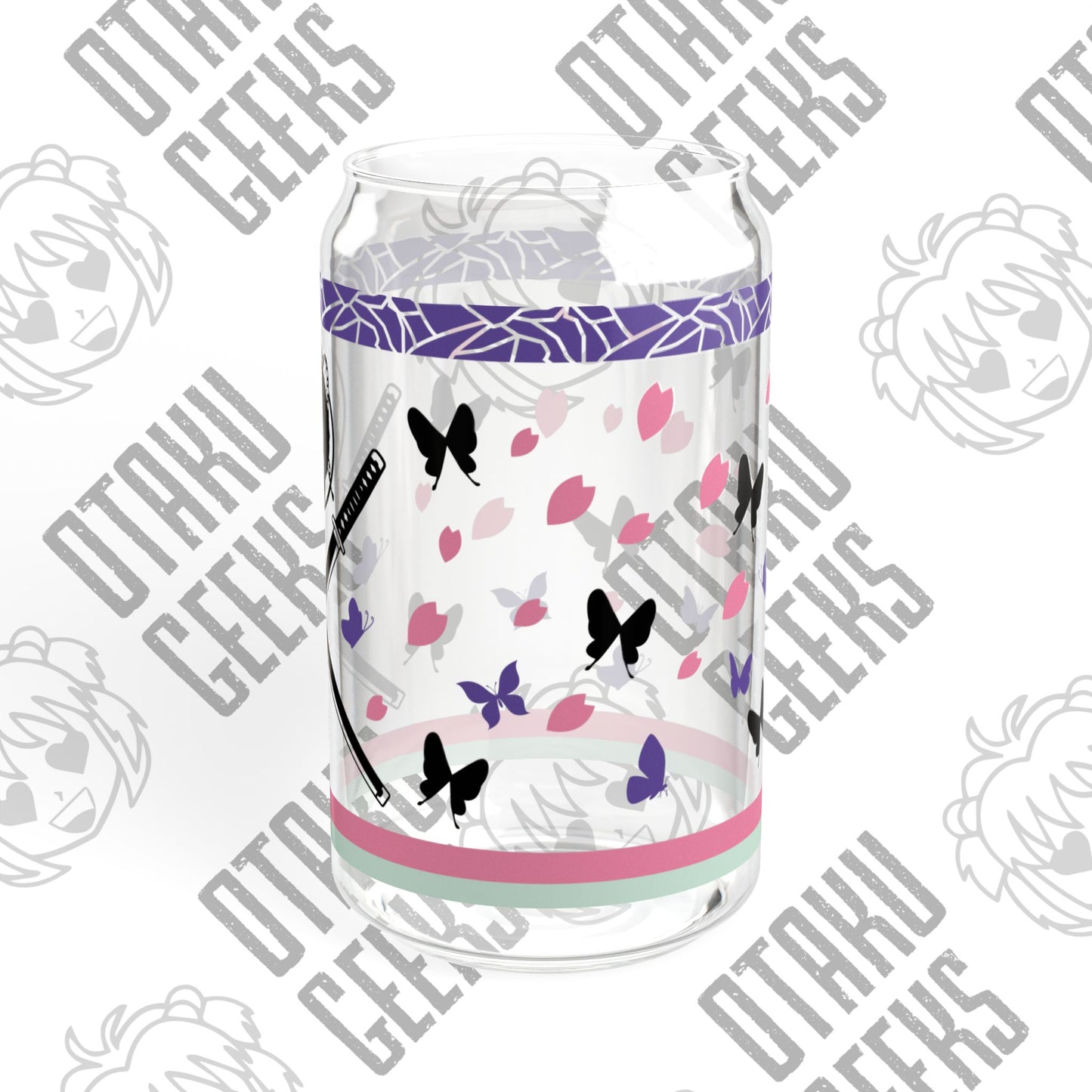 Shinobu Kocho Sipper Glass with Cute Butterfly Design