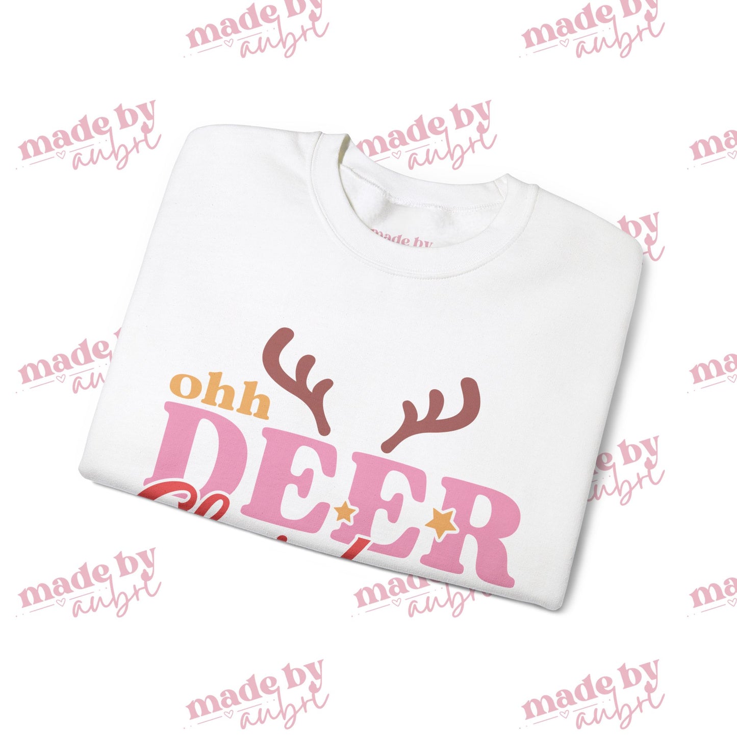 Ohh Deer Christmas Crewneck Sweatshirt for Holiday Cheer